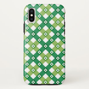 Funda Para iPhone X El verde retro de la margarita del verano