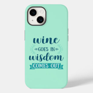 Funda Para iPhone 14 De Case-Mate El Vino Va En La Sabiduría Se Hace Gracioso