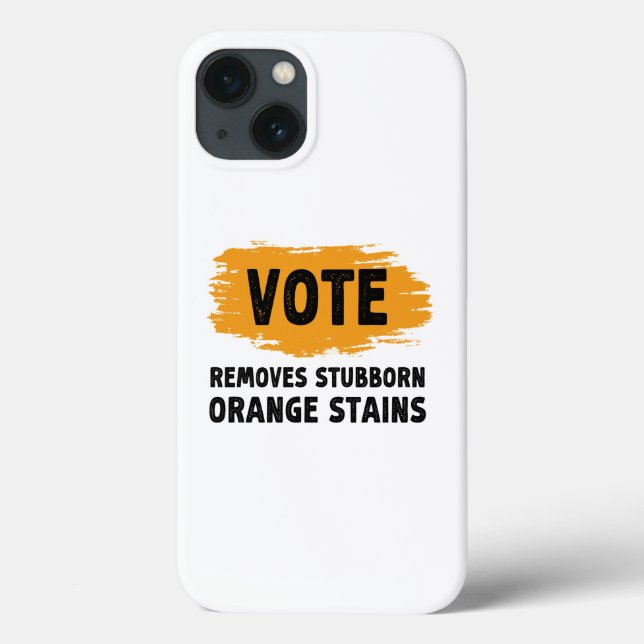 Funda De Case-Mate Para iPhone El voto elimina el obsequio del Naranja testarudo (Reverso)