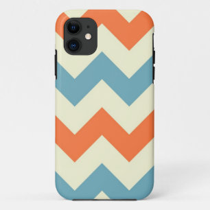 Funda Para iPhone 11 El zigzag azul anaranjado del galón raya el model