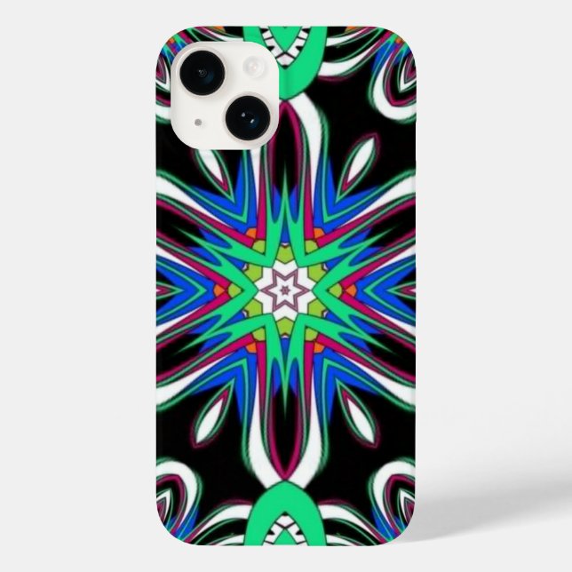 Funda De Case-Mate Para iPhone Electric Bloom Mandala (Reverso )