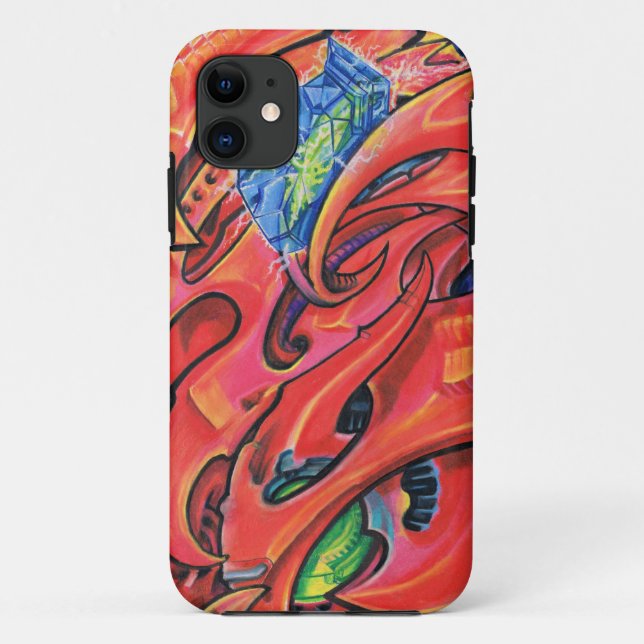 Funda De Case-Mate Para iPhone "Electro Mech cristalinos " (Reverso)