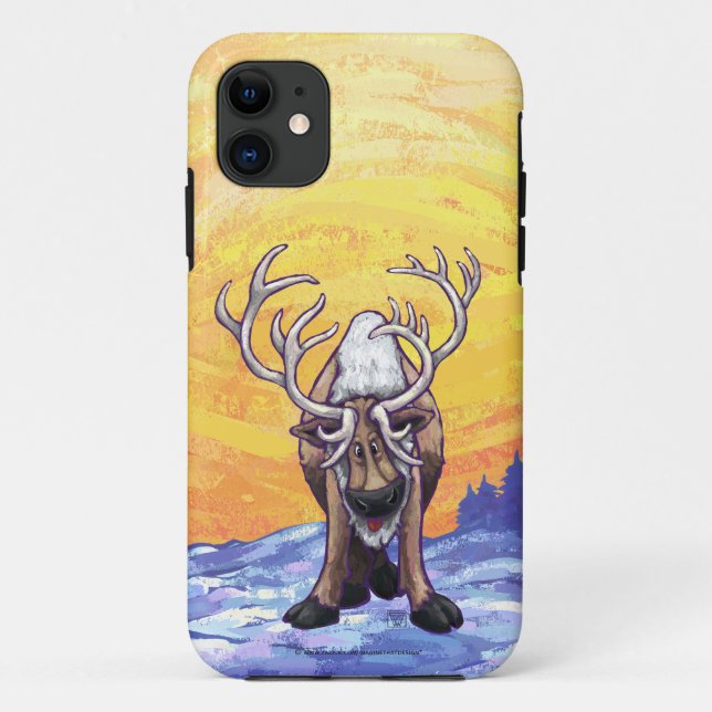 Funda De Case-Mate Para iPhone Electrónica de renos (Reverso)