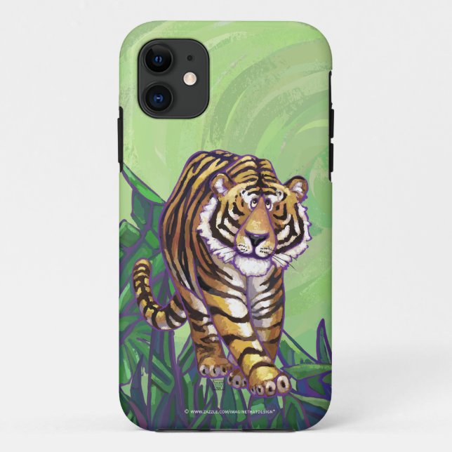 Funda De Case-Mate Para iPhone Electrónica de tigres (Reverso)