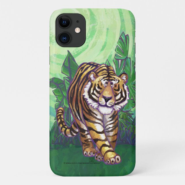 Funda De Case-Mate Para iPhone Electrónica de tigres cúticos (Reverso)