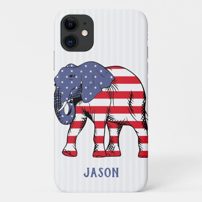 Funda De Case-Mate Para iPhone Elefante americano (Reverso)