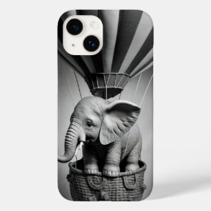 Funda Para iPhone 14 De Case-Mate Elefante bebé en un globo de aire caliente
