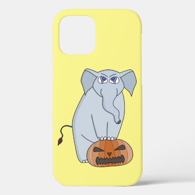 Funda De Case-Mate Para iPhone Elefante de calabaza (Reverso )