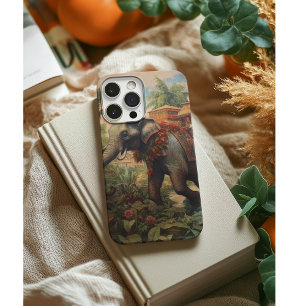 Funda Para iPhone 11 Elefante de escena botánica vintage con howdah