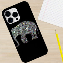 Elefante mosaico plateado brillante para iPhone 6