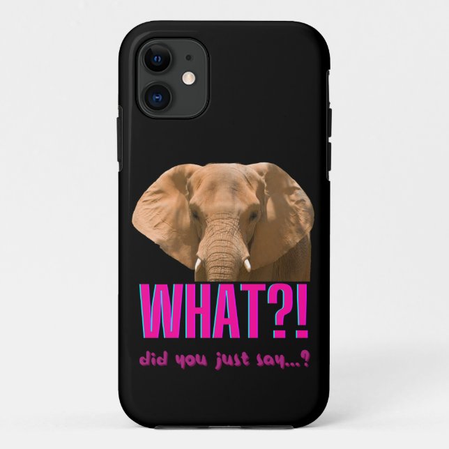 Funda De Case-Mate Para iPhone Elefante ¿Qué Acabas De Decir? (Reverso)