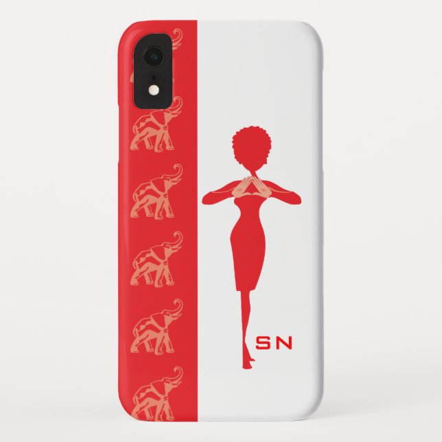 Funda De Case-Mate Para iPhone Elefante Rojo Afortunado (Reverso)