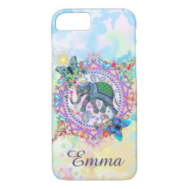 Funda Para iPhone 8/7 Elefante sagrado de la alheña del monograma