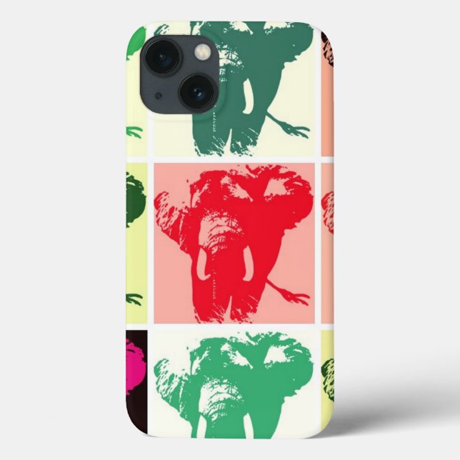 Funda De Case-Mate Para iPhone Elefantes de arte pop (Reverso)