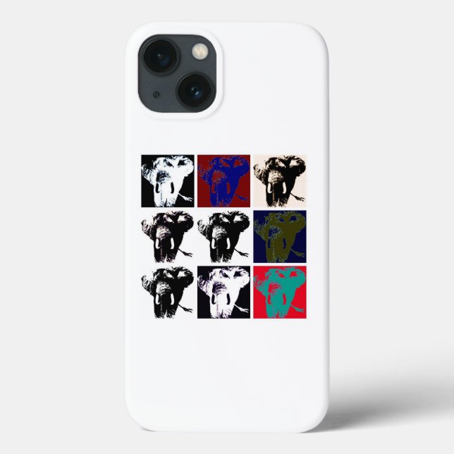 Funda De Case-Mate Para iPhone Elefantes de arte pop (Reverso)