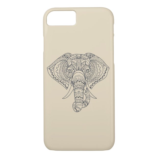 Funda De Case-Mate Para iPhone Elefantes tribales de animales africanos (Reverso)