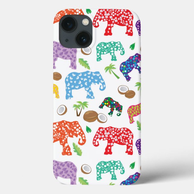 Funda De Case-Mate Para iPhone Elefantes tropicales (Reverso)