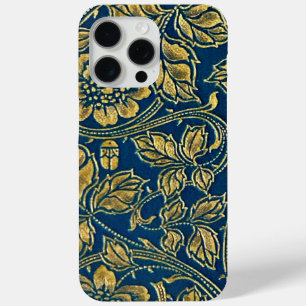Funda Para iPhone 15 Pro Max Elegancia Azul Dorada 