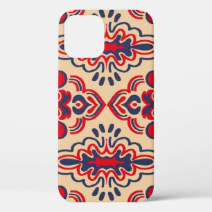 Funda Para iPhone 12 Elegancia bordada: Patrón de tela de Ikat