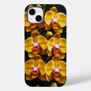 Funda Para iPhone 14 Plus De Case-Mate ✨ Elegancia de Flor de Orquídea Dorada 💛 Floral E