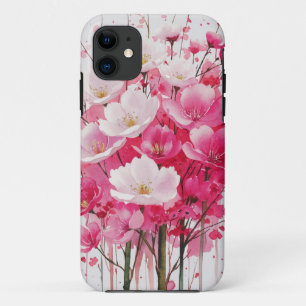 Funda Para iPhone 11 Elegancia de flores de cerezo - Diseño floral acuá