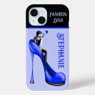 Funda Para iPhone 15 Elegancia de moda: una dama de moda que lleva un b