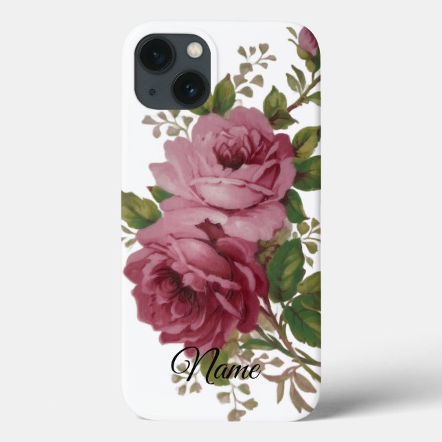Funda De Case-Mate Para iPhone Elegancia de rosa rosa  (Reverso)