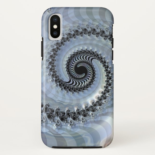Funda De Case-Mate Para iPhone Elegancia espiral fractal (Reverso)