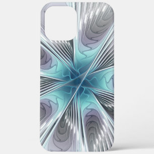 title_seo2 Elegancia Flor de Arte Fractal Blanco Gris Azul