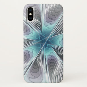 title_seo2 Elegancia Flor de Arte Fractal Blanco Gris Azul