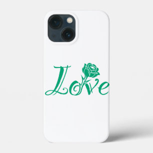 Funda Para iPhone 13 Mini Elegancia Floral: Amor Ilustrado con Rosa