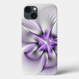 Funda Para iPhone 13 Elegancia floral arte contemporáneo abstracto viol