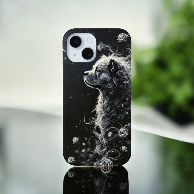 Funda De Case-Mate Para iPhone Elegancia floral canina (Subido por el creador)