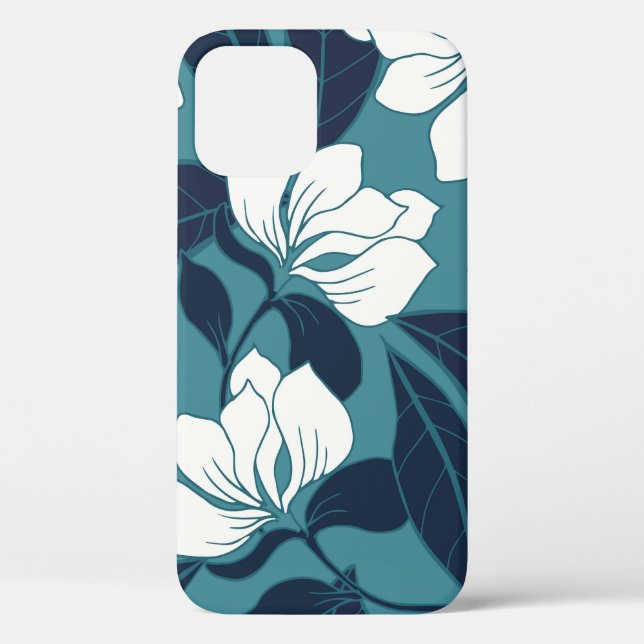 Funda De Case-Mate Para iPhone Elegancia floral: diseño de fondo abstracto (Reverso )