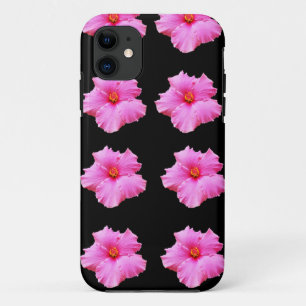 title_seo2 "Elegancia floral: Hibiscus rosado florece en negr