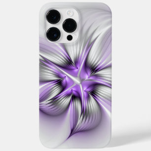 Funda Para iPhone 14 Pro Max De Case-Mate Elegancia floral moderna arte abstracto violeta fr