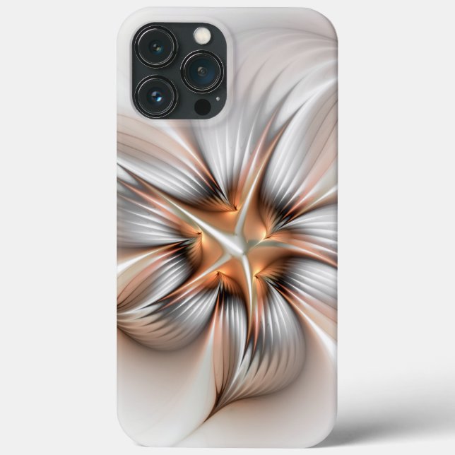 Funda De Case-Mate Para iPhone Elegancia floral modernidad Resumen arte fractal (Reverso )