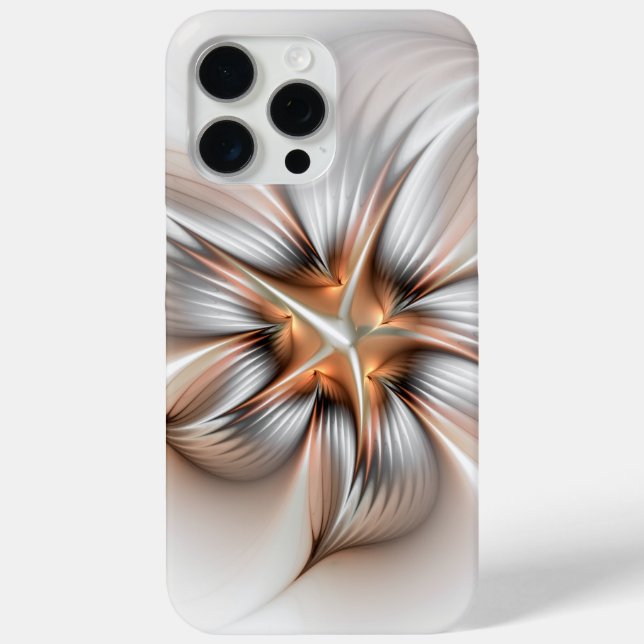 Funda De Case-Mate Para iPhone Elegancia floral modernidad Resumen arte fractal (Reverso )