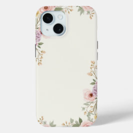 Funda Para iPhone 15 Elegancia floral suave