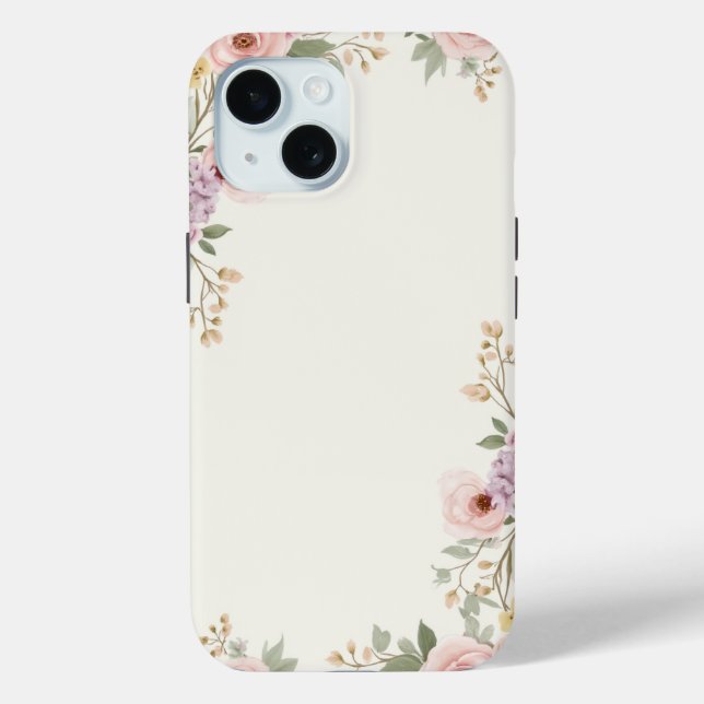 Funda De Case-Mate Para iPhone Elegancia floral suave (Reverso )