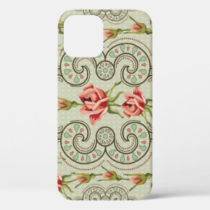 Funda Para iPhone 12 Elegancia Floral: Vintage Fondo Seamless.