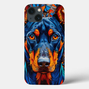 Funda Para iPhone 13 Elegancia Geométrica Doberman ✨ Abstracción Modern