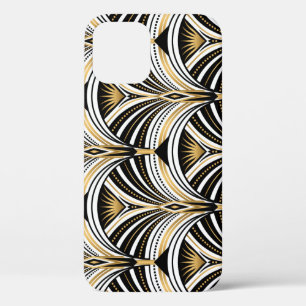 Funda Para iPhone 12 Elegancia negra de oro en el Art Deco: 2000 ruidos
