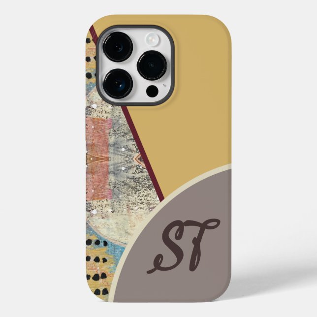Funda De Case-Mate Para iPhone Elegancia neutra con acentos abstractos Código QR (Reverso )