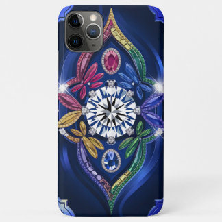 Funda Para iPhone 11 Pro Max Elegancia Opulenta: Diamante y Gemstone grabados