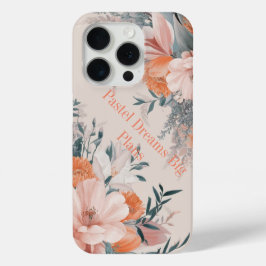 Funda Para iPhone 15 Pro Elegancia Pastel Bloom: Estuche Floral para iPhone