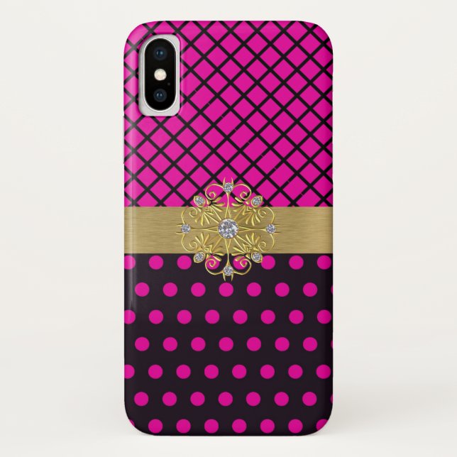 Funda De Case-Mate Para iPhone Elegancia rosa (Reverso)