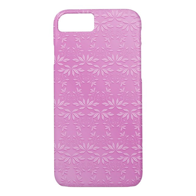 Funda De Case-Mate Para iPhone Elegancia rosa Grabado en relieve (Reverso)