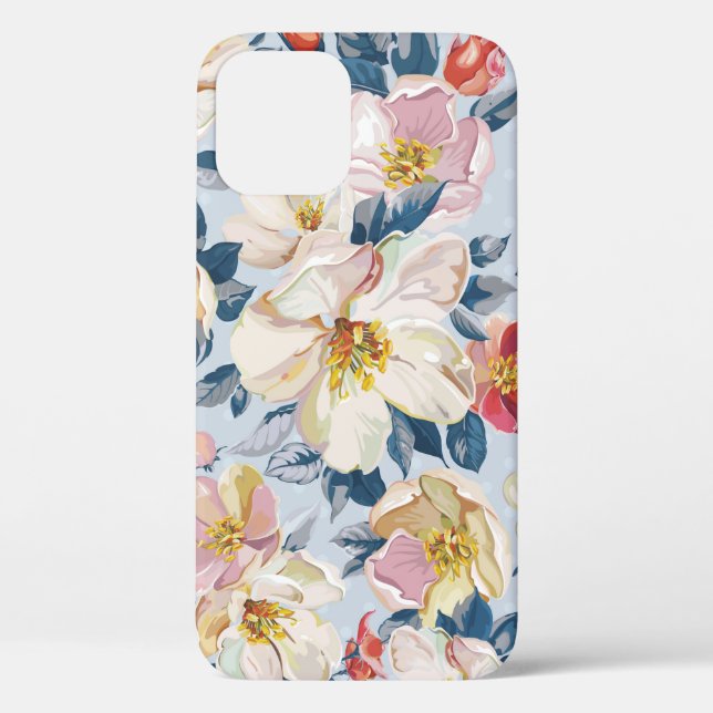 Funda De Case-Mate Para iPhone Elegancia sin fisuras con manzana floreciente tr (Reverso )