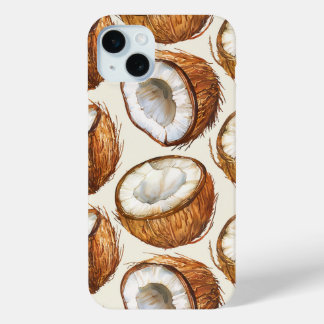 Funda Para iPhone 15 Mini Elegancia tropical Vintage Coconut de color de agu